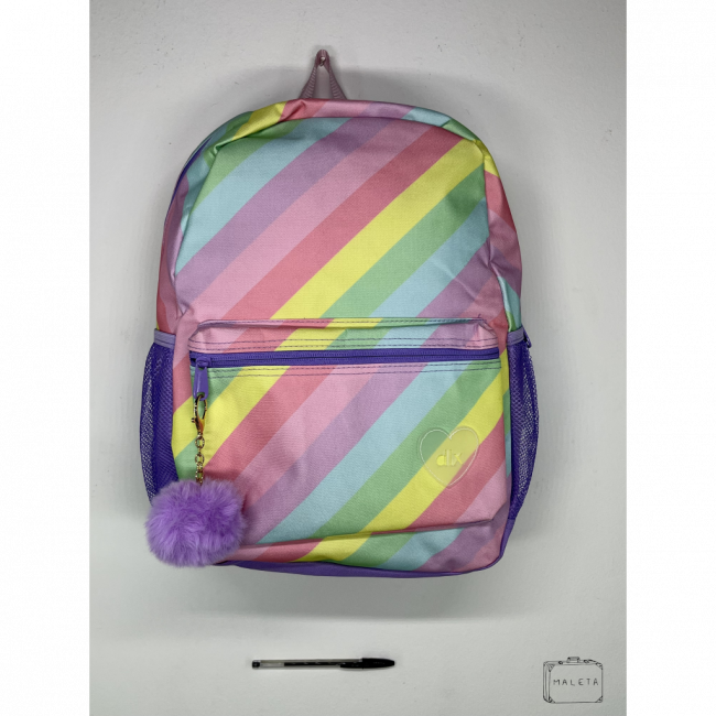 MOCHILA COLORIDA LISTRADA DIAGONAL