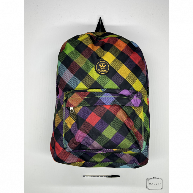 MOCHILA COLORIDA XADREZ - WINTH