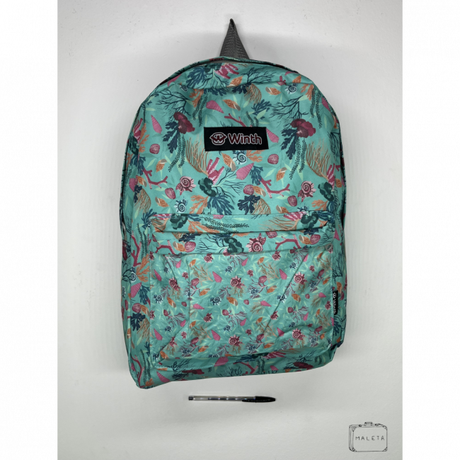 MOCHILA VERDE ÁGUA ESTAMPA FUNDO DO MAR - WINTH