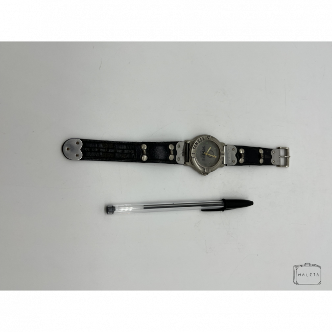 RELÓGIO DE PULSO REDONDO PULSEIRA PRETA (YANKEE)