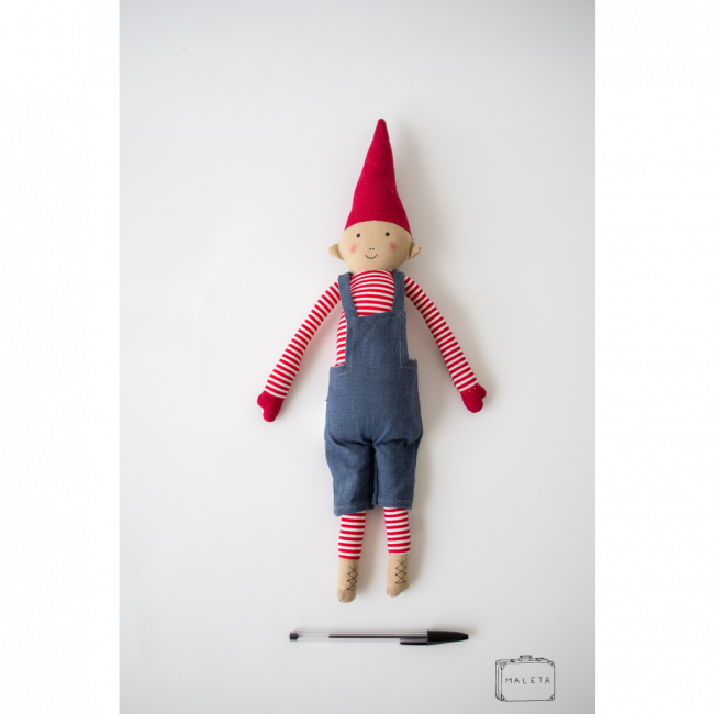 DUENDE DE PELÚCIA COM GORRO VERMELHO