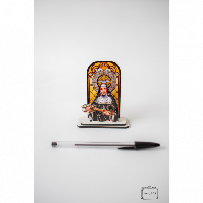 NOSSA SENHORA SANTA RITA DE CÁSSIA EM MADEIRA