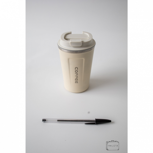 COPO TÉRMICO COM TAMPA OFF WHITE