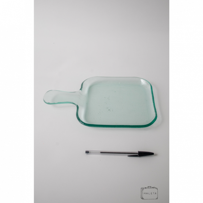 BANDEJA DE VIDRO PARA SERVIR QUADRADA