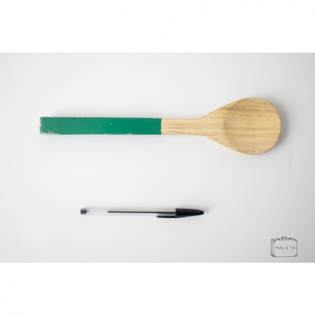 COLHER DE PAU PARA SERVIÇO CABO VERDE PINTADO