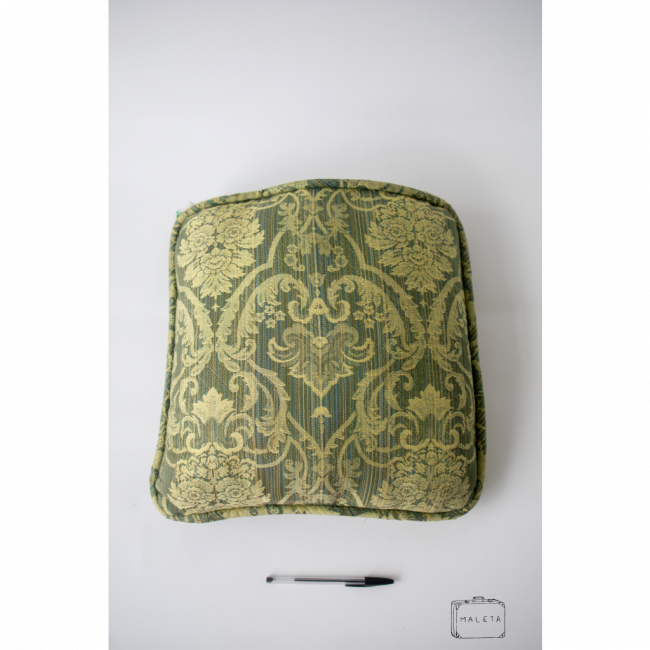 ALMOFADA VERDE ESTAMPADA 37X37 