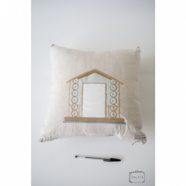 ALMOFADA INFANTIL AREIA ESTAMPA CASA 39X39 