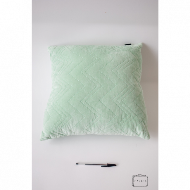 ALMOFADA SUEDE VERDE MENTA - 45X45