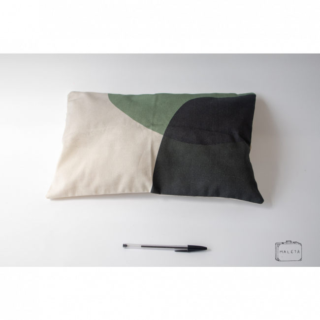 ALMOFADA ESTAMPA TONS DE VERDE - 45X30