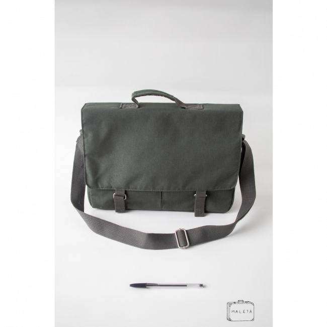 BOLSA TRANSVERSAL PASTA CINZA CHUMBO