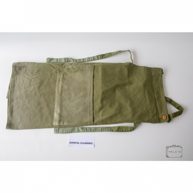 AVENTAL CULINÁRIO VERDE MUSGO (BOLSO FRONTAL MAIS CLARO)