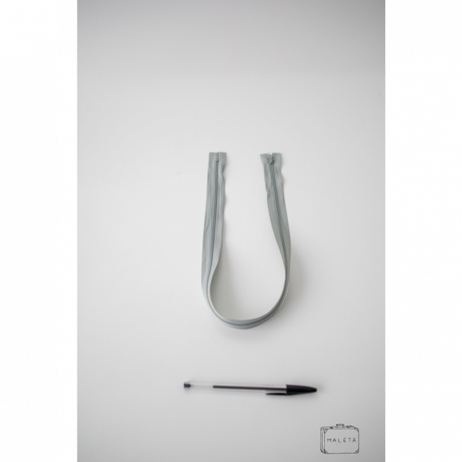 ZÍPER CINZA 63CMX2CM