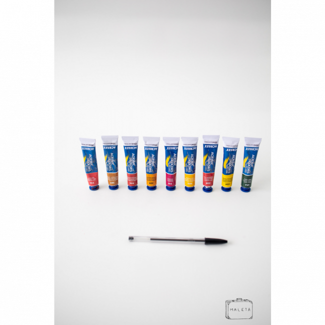 BISNAGAS DE TINTA ACRÍLICA CORES - ACRILEX