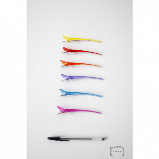 PRESILHA BICO DE PATO (SALÃO) CRISTAL CORES