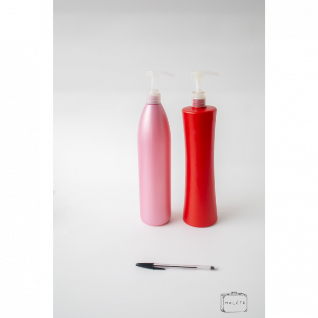 POTE COM PUMP 1L (VERMELHO E ROSA)