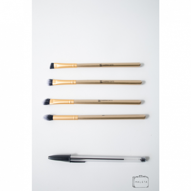 KIT DE PINCÉIS PARA MAQUIAGEM PARA OLHOS SABRINA SATO - ROSE GOLD