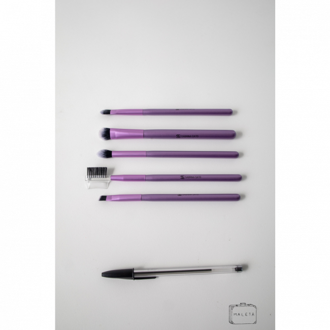 KIT DE PINCÉIS PARA MAQUIAGEM OLHOS SABRINA SATO - LILÁS