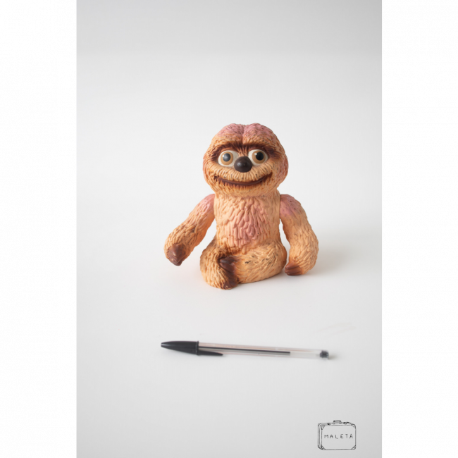 BICHO-PREGUIÇA BORRACHA ROSA (BRINQUEDO)