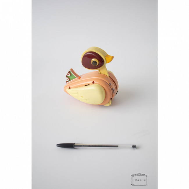 PATO DE RODINHA ROSA COM AMARELO (BRINQUEDO)