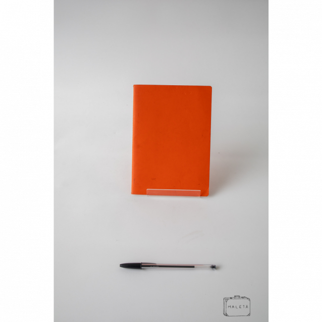 CADERNO A5 CAPA MOLE LARANJA SEM PAUTA