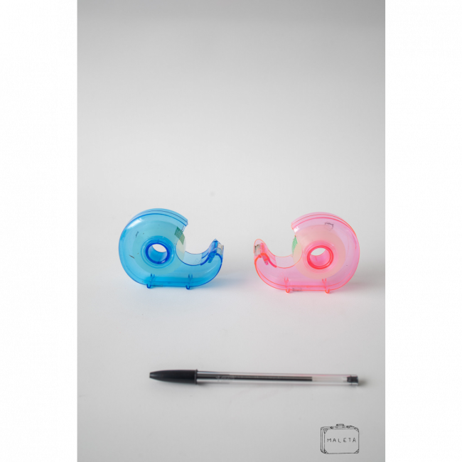 SUPORTE DE ROLO DUREX (AZUL E ROSA)