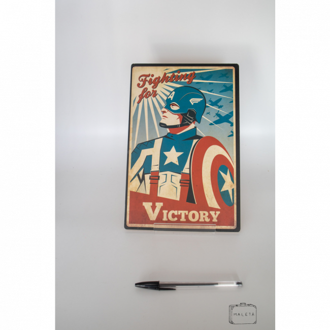 PLACA (MDF) CAPITÃO AMÉRICA