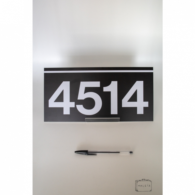 PLACA PVC PRETA \