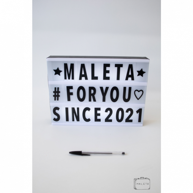 PLACA LED LETRINHAS - MALETA