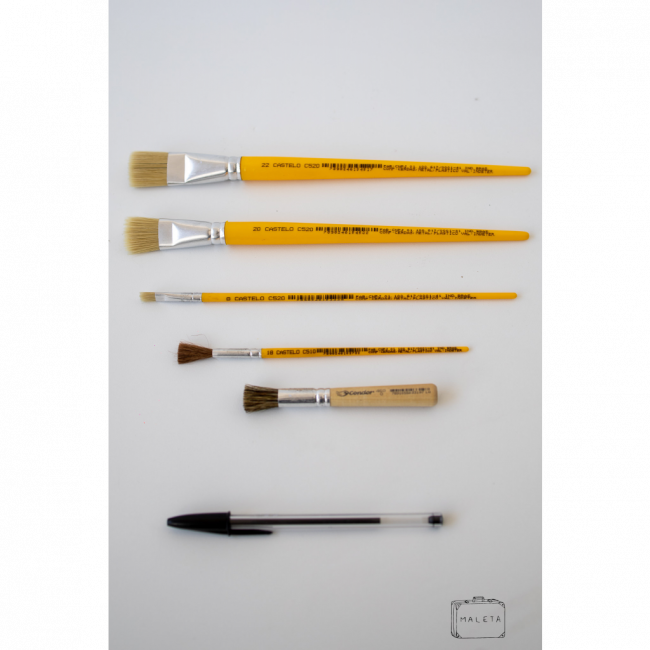 PINCÉIS PARA PINTURA CABO AMARELO
