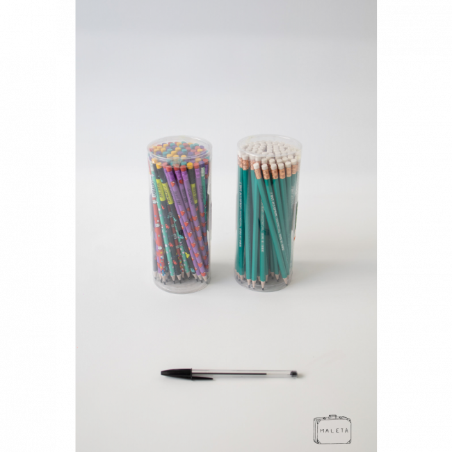 KIT LÁPIS DE ESCREVER COM BORRACHA - 72 UNIDADES