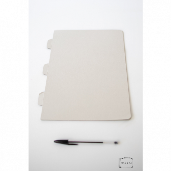 PASTA DE ESCRITÓRIO PAPEL CINZA