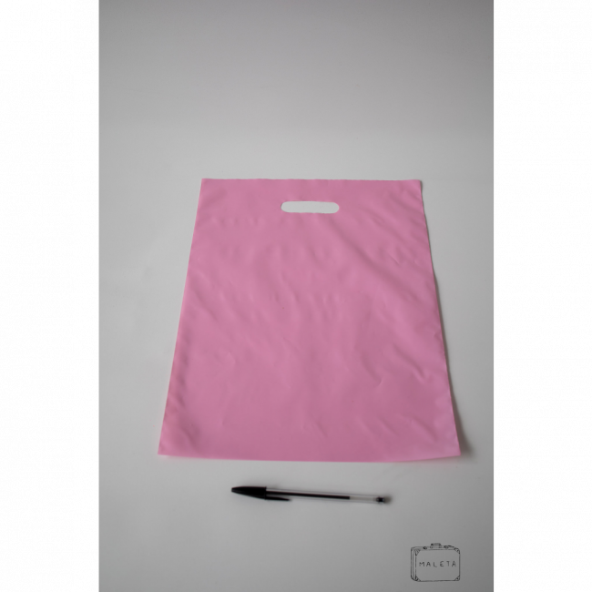 SACOLA PLÁSTICA ROSA - MÉDIA