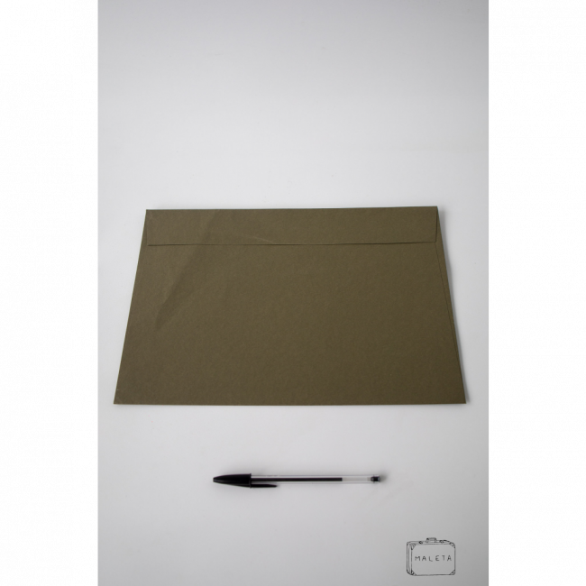 ENVELOPE PAPEL VERDE MILITAR A4