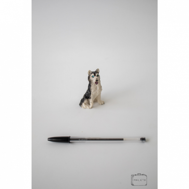 CACHORRO HUSKY CERÂMICA PEQUENO