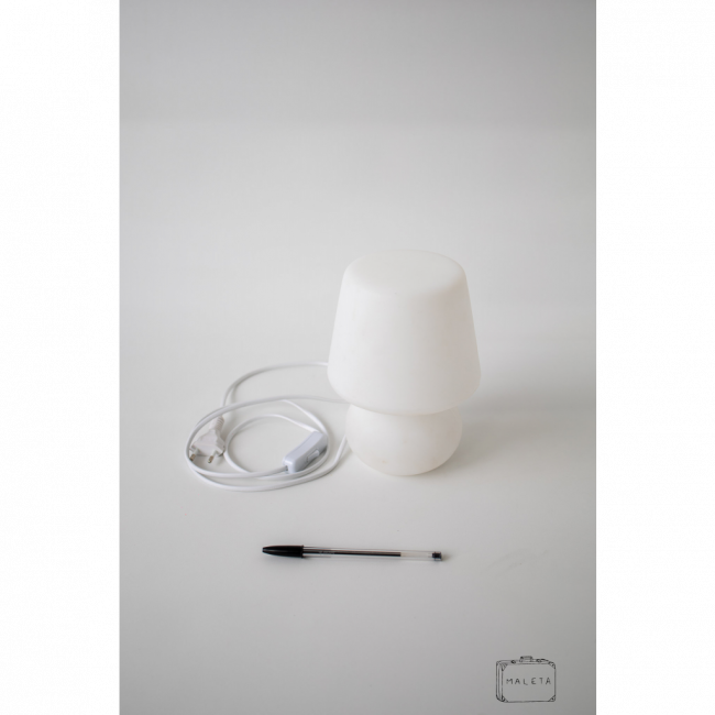 LUMINÁRIA DE MESA PLÁSTICO BRANCA COGUMELO