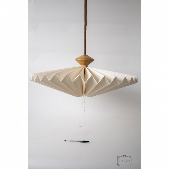 LUMINÁRIA PENDENTE PAPEL OFF-WHITE SANFONINHA