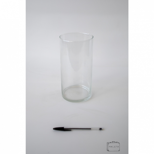 VASO VIDRO TRANSPARENTE ALTO - MADUREIRA