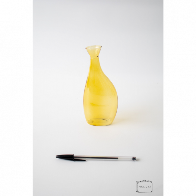 VASO VIDRO CASCA DE OVO AMARELO - BARRIGUDINHO