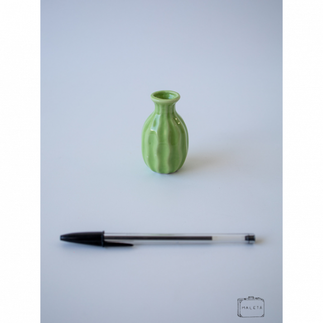 VASO CERÂMICA POLIDA VERDE CLARO - PP