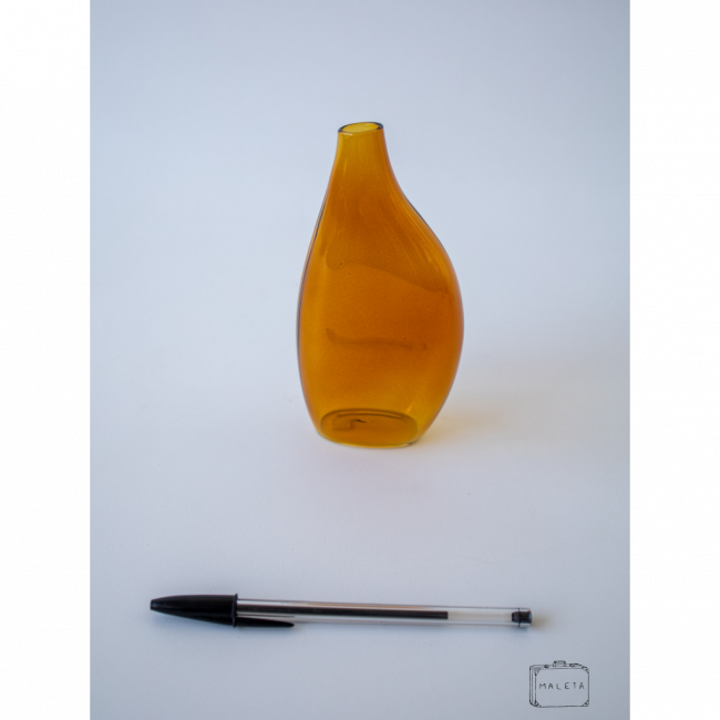 VASO VIDRO CASCA DE OVO MARROM \