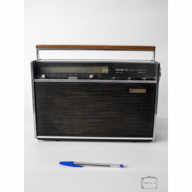 SOM PORTÁTIL AM/FM PHILCO COM ALÇA - PRATA