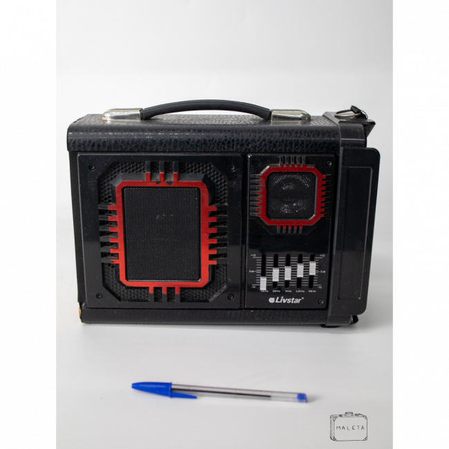 AMPLIFICADOR DE SOM LIVSTAR - PRETO DETALHES VERMELHO