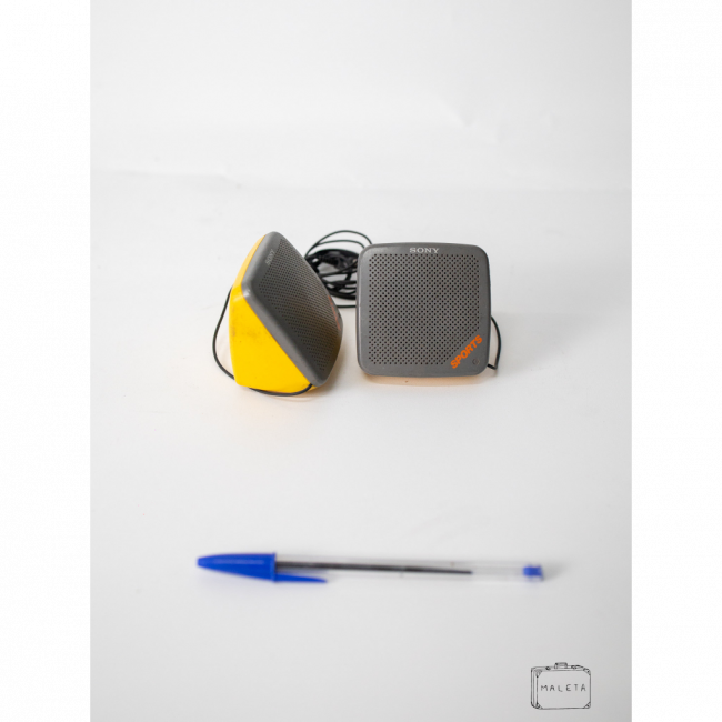CAIXA DE SOM PARA DESKTOP SONY - CINZA COM AMARELO