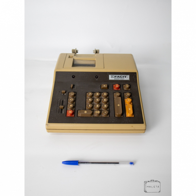 CALCULADORA ANTIGA FACIT - BEGE