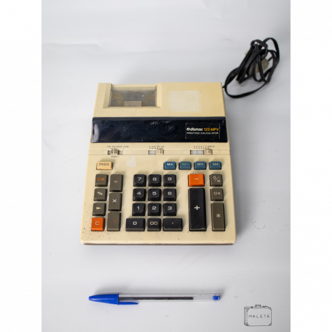 CALCULADORA ANTIGA DISMAC 123 MPV - BEGE