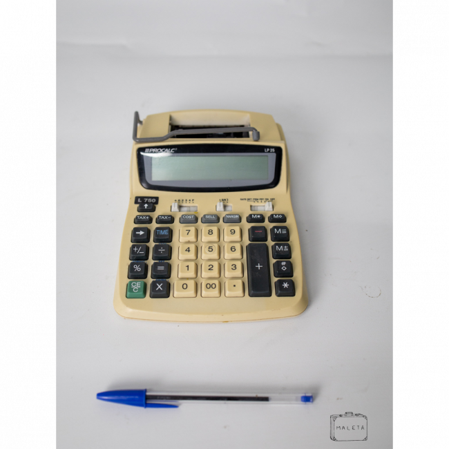 CALCULADORA ANTIGA PROCALC - BEGE