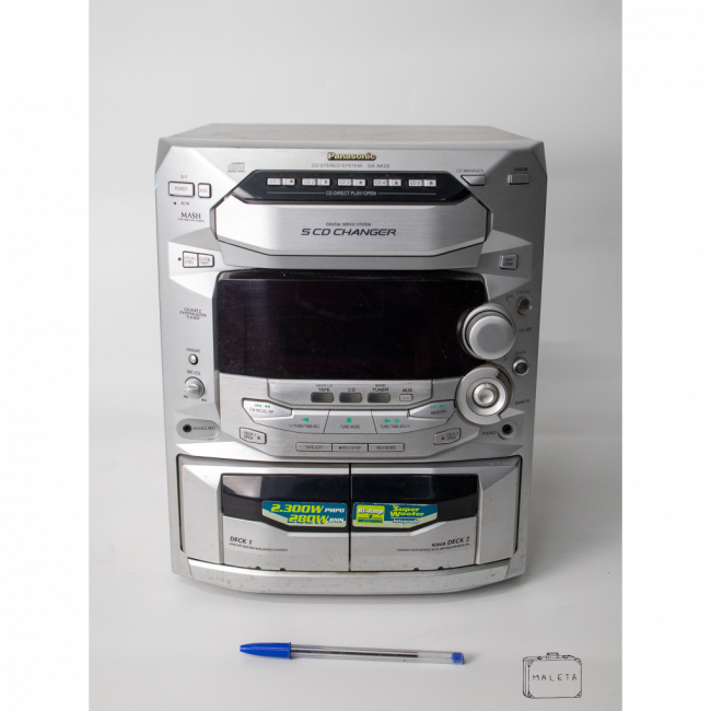APARELHO DE SOM CD/FITA PANASONIC - PRATA