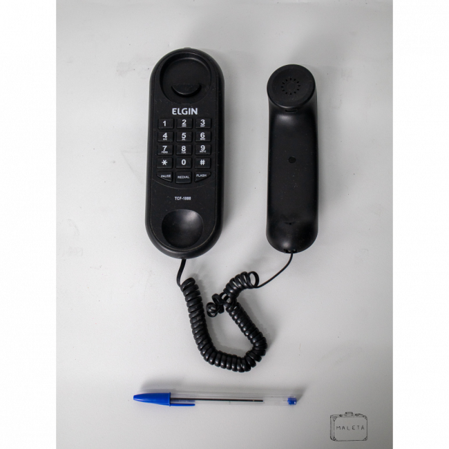 TELEFONE COM FIO ELGIN PRETO