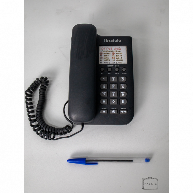 TELEFONE IBRATELE BRM 1218 COM FIO PRETO