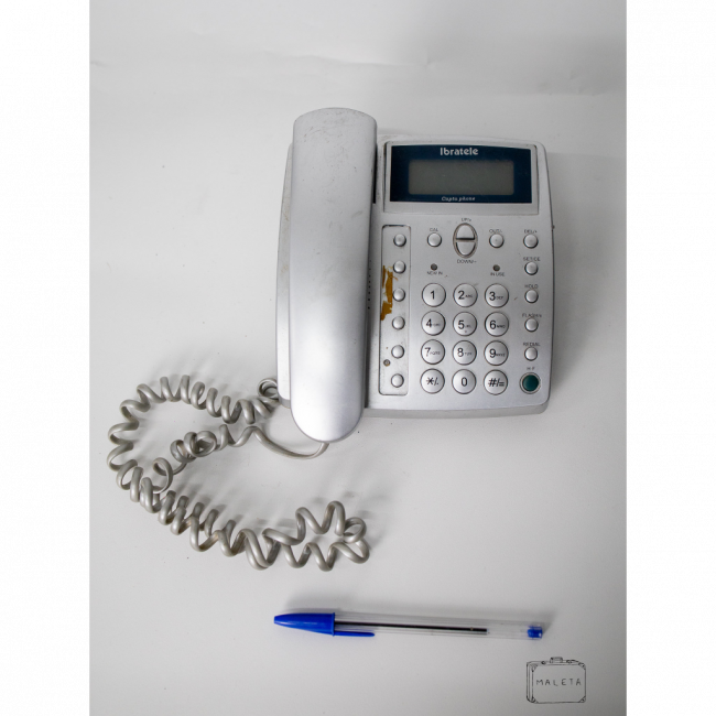TELEFONE IBRATELE COM FIO PRATA